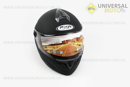 Шлем закрытый HF-122 Xдлинной  Черный матовый DOT. FXW (Шлем / UM3307-V02)