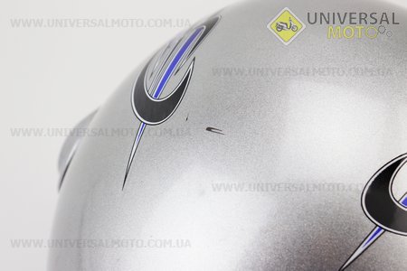 Шлем открытый HK-215 - серебристый. Китай (Шлем / UM3307-V07)