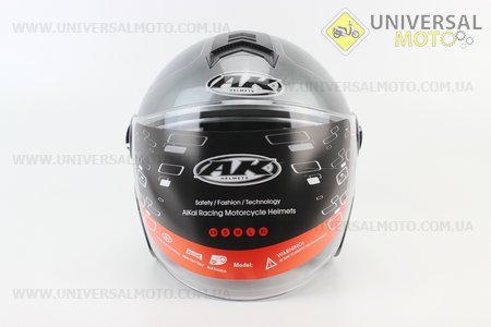 Шолом відкритий+окуляри AK-720, СІРИЙ. AK (Шоломи / UM3307-V15)