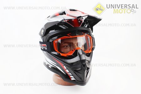 Окуляри кросові / ендуро / АТV, оранжево-чорні MJ-1015. VEMAR (Екіпіровка / UM3307-V64)