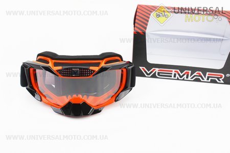 Окуляри кросові / ендуро / АТV, оранжево-чорні MJ-1015. VEMAR (Екіпіровка / UM3307-V64)