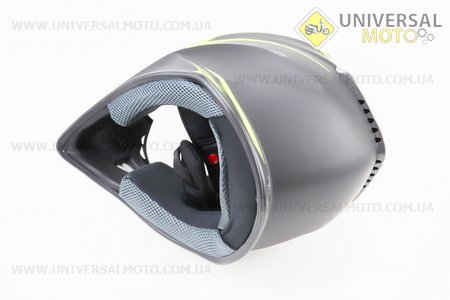 Шолом кросовий/ендуро/АТV HF-116 XL 61-62см (наш замір 57-58см М), ЧОРНИЙ матовий з зеленим малюнком Q178Y. FXW (Шоломи / UM3308-V07)