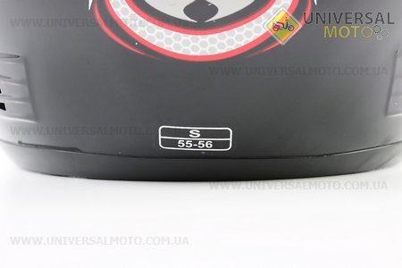 Шолом інтеграл, закритий HF-101 S, ЧОРНИЙ з червоно-сірим малюнком Q233-R. KUROSAWA (Шоломи / UM3308-V71)