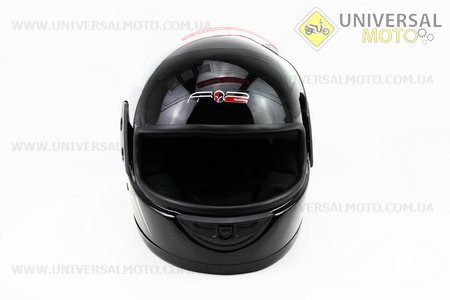 Шолом інтеграл, закритий 825-1 XS, ЧОРНИЙ з зеленим малюнком (можливі подряпини, дефекти фарбування). F-2 (Шоломи / UM3308-V97)