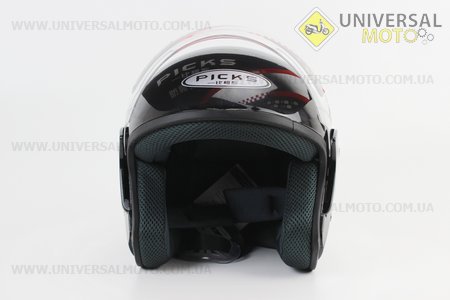 Шолом відкритий АТ-666, ЧОРНИЙ. PICKS (Шоломи / UM3309-V87)