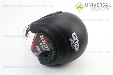 Шолом відкритий АТ-666, ЧОРНИЙ матовий. PICKS (Шоломи / UM3309-V88)