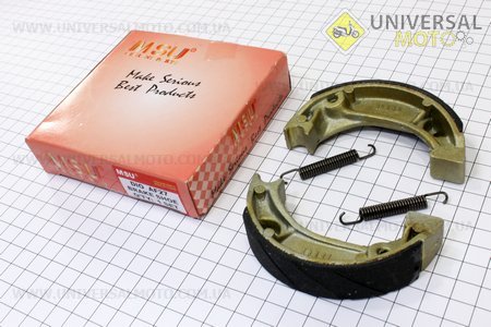 Гальмівні колодки барабанні Honda DIO 50 (пружини під кутом), D=90мм. MSU (Запчастини до японського скутера / UM3310-V38)