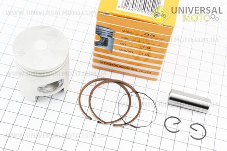 Поршень, кольца, палец комплект Honda DIO ZX50 40мм + 0,25 желтая коробка (палец 12мм). SEE (Скутер Honda DIO \ UM3311-V05)
