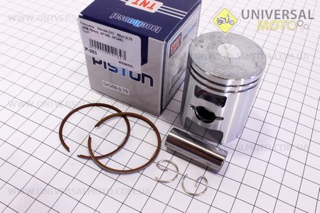 Поршень, кольца, палец комплект Honda DIO50 39мм + 0,75 (палец 12мм). TNT (Скутер Honda DIO \ UM3311-V47)