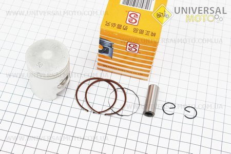 Поршень, кольца, палец комплект Honda DIO ZX50 40мм + 0,50 желтая коробка (палец 12мм). SEE (Скутер Honda DIO \ UM3311-V54)