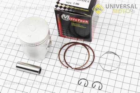 Поршень, кольца, палец комплект Honda DIO65 43мм + 1,00, Тайвань (палец 12мм). Mototech (Скутер Honda DIO \ UM3311-V76)