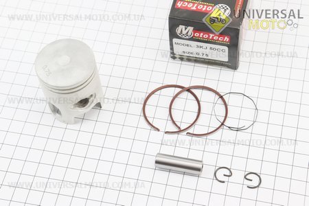 Поршневий комплект (поршень, кільця, палець) Yamaha JOG50 40мм +0,75 (палець 10мм) Тайвань. Mototech (Запчастини до японського скутера / UM3311-V89)