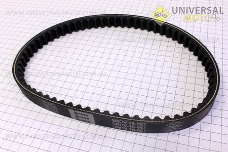 Ремінь 667х18 Honda DIO AF34. TATA (Запчастини до японського скутера / UM3312-V09)