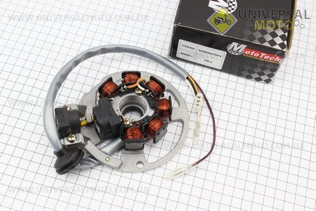 Статор магнето (генератора) Yamaha 3KJ (7 котушок роз'єм "мама 3 + 2"), Тайвань. Mototech (Запчастини до японського скутера / UM3312-V18)