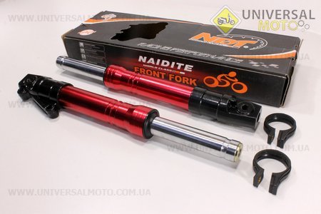 Амортизатор передний к-кт 2шт Honda DIO (под диск. торм.) КРАСНЫЕ