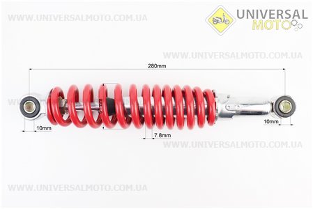 Амортизатор задний 280мм (крепление сайлентблок/сайлентблок)