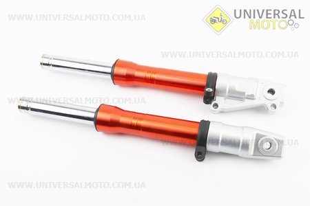 Амортизатор передній комплект 2шт Honda DIO ZX AF35, 375мм (різні кольори). Китай (Запчастини до японського скутера / UM3314-V17)