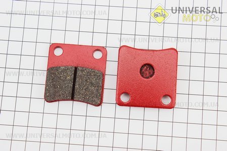 Тормозные колодки передние дисковые Honda DIO 50 красные. YONGLI (Скутер Honda DIO \ UM3314-V51)