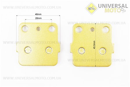 Гальмівні колодки (дискові) Honda ATC 250R / TRX 250 / TRX 420; KAWASAKI KX 80 / KX 100; HUSQVARNA CR 125; YAMAHA-YFS 200; SUZUKI RM100K3, комплект жовті. YONGLI (Запчастини до японського скутера / UM3314-V63)
