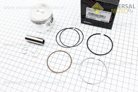 Поршневий комплект (поршень, кільця, палець) Suzuki VECSTAR AN125 52мм STD (палець 14мм). Китай (Запчастини до японського скутера / UM3315-V15)