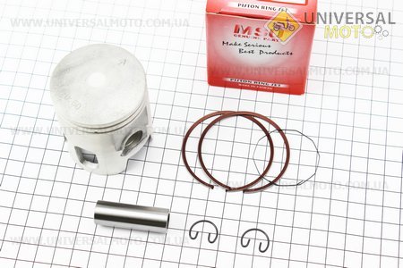 Поршневий комплект (поршень, кільця, палець) Yamaha BWS100 52мм +0,50 (палець 14мм) Тайвань. MSU (Запчастини до японського скутера / UM3315-V98)