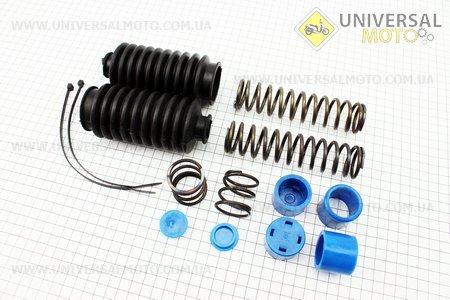 Ремонтный комплект передней вилки Honda DIO - полный комплект + гофры. SALO (Скутер Honda DIO \ UM3317-V22)