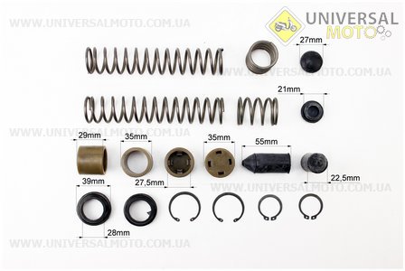 Ремонтний комплект передньої вилки Honda DIO - повний комплект. Китай (Запчастини до японського скутера / UM3317-V89)