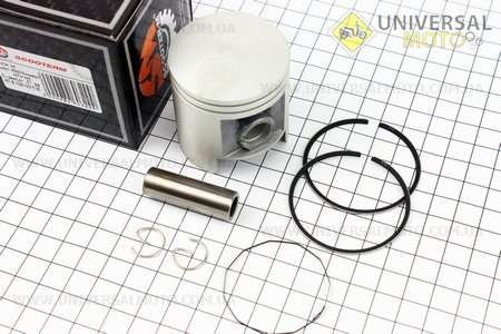 Поршень, кольца, палец комплект Yamaha STELS 70 47мм STD (палец 12мм). Scooter-M (Скутер Yamaha \ UM3318-V63)