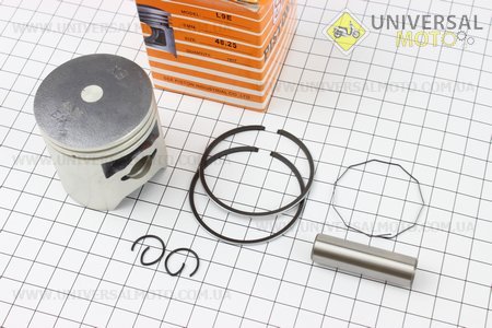 Поршневий комплект (поршень, кільця, палець) Honda DIO ZX80 48мм +0,25 (палець 12мм) жовта коробка. SEE (Запчастини до японського скутера / UM3318-V87)