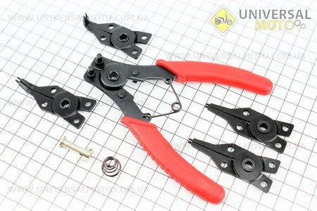 Знімач для стопорних кілець універсальний (4 насадки). Китай (Мотоінструмент / UM3320-V37)