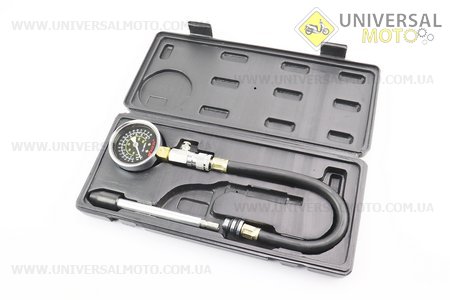 Компрессометр - комплект для вимірювання компресії в циліндрі GY6 / JH / CG / CB. Китай (Мотоінструмент / UM3320-V39)