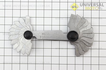 РЕЗЬБОМЕР метрический 0,25-6мм. Китай (МОТО инструмент / UM3320-V43)