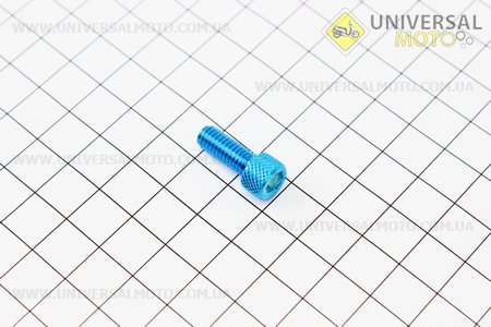 Болт алюминиевый под шестигранник M6 x 15 СИНИЙ