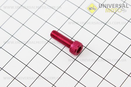 Болт алюминиевый под шестигранник M5 x 15 КРАСНЫЙ
