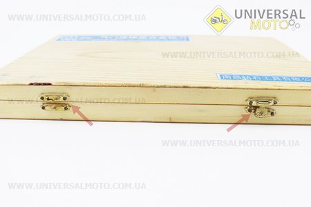 Набір шарошок для сідел клапанів GY6, CG, CB, JH комплект 18шт у дерев'яному боксі (без клямок). Китай (Мотоінструмент / UM3321-V61)