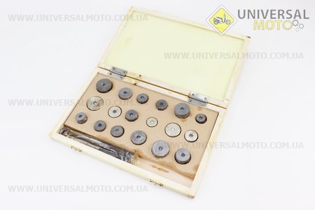 Набір шарошок для сідел клапанів GY6, CG, CB, JH комплект 18шт у дерев'яному боксі (без клямок). Китай (Мотоінструмент / UM3321-V61)