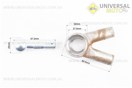 Кульова опора "вилка" розбірна, комплект 7 деталей, тип 1. Китай (Запчастини на квадроцикли / UM3352-V10)
