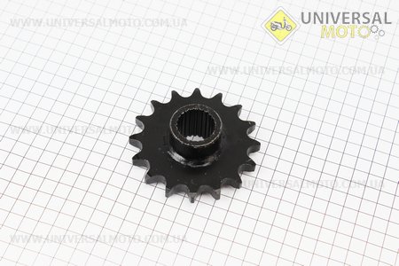 Зірка приводна задня шліцьова 530-16T (втулка d = 25мм, L = 32мм). Китай (Запчастини на квадроцикли / UM3352-V31)