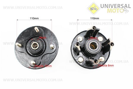 Маточина колеса під вісь 17 * 25, разболтовка 4x110 комплект 2шт. Китай (Запчастини на квадроцикли / UM3352-V72)