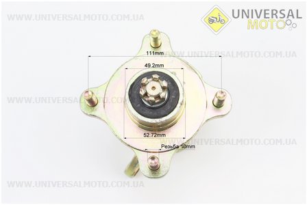 Цапфа (поворотний кулак) ATV 150-250 правий + лівий в зборі з маточиною (на 4 болта) під дискові гальма (вісь 17мм). Китай (Запчастини на квадроцикли / UM3352-V88)