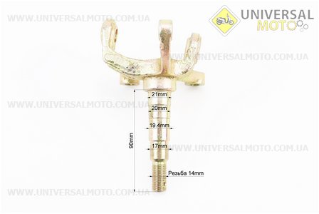Цапфа (поворотний кулак) ATV 150-250 правий + лівий в зборі з маточиною (на 4 болта) під дискові гальма (вісь 17мм). Китай (Запчастини на квадроцикли / UM3352-V88)
