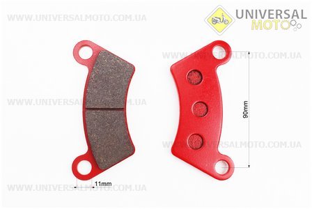 Гальмівні колодки (дискові) ATV -50/100/150/200/250/300см.куб., комплект 2шт, тип 1. YONGLI (Запчастини на квадроцикли / UM3353-V19)