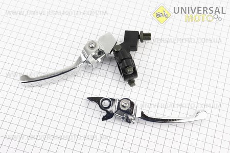 Важелі керма лівий, правий комплект 2 штуки (під зчепл. \ дискове гальмо), відкидний "хром", тип 2. Китай (Запчастини на квадроцикли / UM3354-V22)