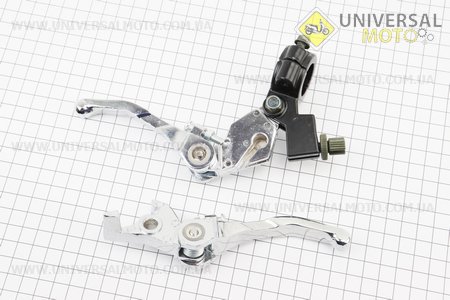 Важелі керма лівий, правий комплект 2 штуки (під зчепл. \ дискове гальмо), відкидний "хром", тип 3. Китай (Запчастини на квадроцикли / UM3354-V30)