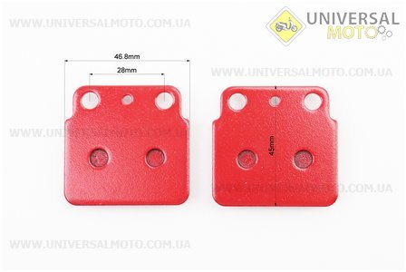 Гальмівні колодки (дискові) KAWASAKI ATV-KSF 400; SUZUKI ATV-LT250/ LT-Z 400/ EBC NO FA137 LT-R 450/ LT 500 комплект червоні. YONGLI (Запчастини на квадроцикли / UM3354-V44)