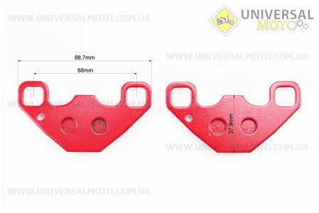 Колодки гальмівні (дискові) POLARIS SIDExSIDE/ Ranger RZR 170 комплект червоні. YONGLI (Запчастини на квадроцикли / UM3354-V47)