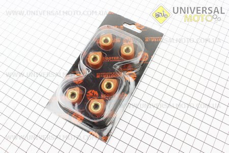 Ролики вариатора D-форма 6 штук, 15*12 - 8г, Тюнинг. Scooter-M (Японский скутер \ UM3360-V44)