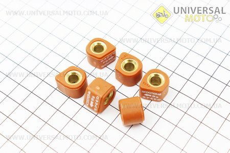 Ролики вариатора D-форма 6 штук, 15*12 - 8г, Тюнинг. Scooter-M (Японский скутер \ UM3360-V44)