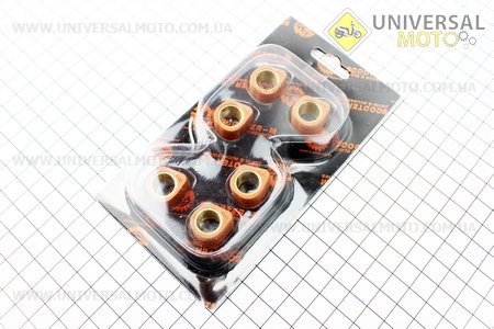 Ролики вариатора D-форма 6 штук, 16*13 - 6г, Тюнинг. Scooter-M (Японский скутер \ UM3360-V48)