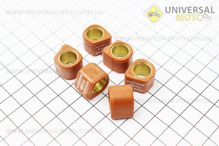 Ролики вариатора D-форма 6 штук, 16*13 - 6г, Тюнинг. Scooter-M (Японский скутер \ UM3360-V48)